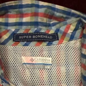 Columbia PFG Plaid bonehead Sleeveless shirt Dress with tie waist and pockets